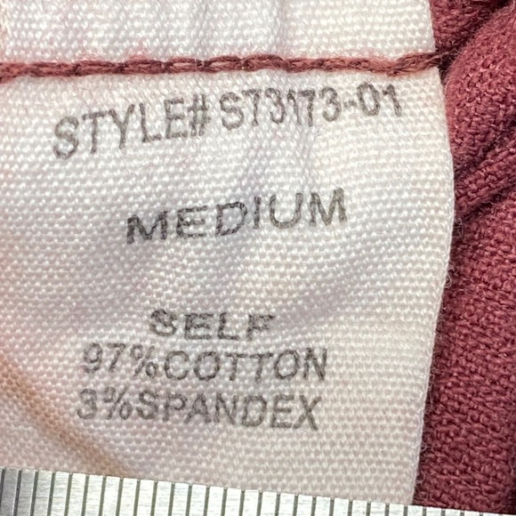 Altar'd State Corduroy A Line Button Front Skirt Burgundy Size Medium Stretch - Picture 9 of 9